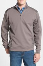 Men's Cutter & Buck 'drytec Edge' Half Zip Mesh Pullover - Grey