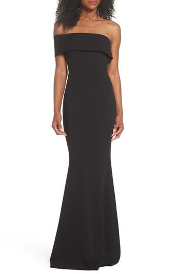 Women's Katie May One-shoulder Cutout Crepe Gown