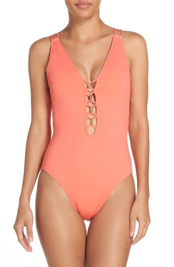 Women's La Blanca Vision Quest One-piece Swimsuit - Coral