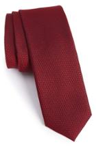 Men's Calibrate Seattle Textured Silk Tie, Size - Burgundy