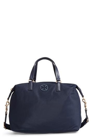 Tory Burch Tilda Slouchy Nylon Satchel - Blue