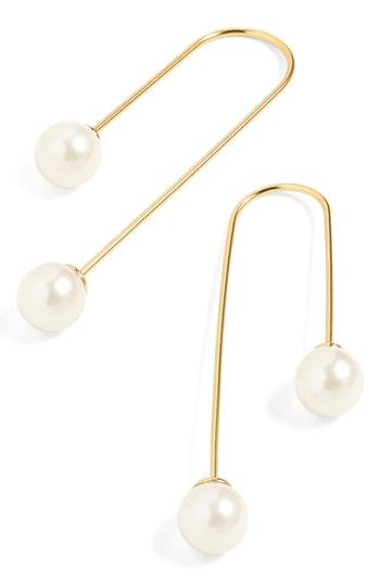 Women's J.crew Pearly Bead & Wire Earrings
