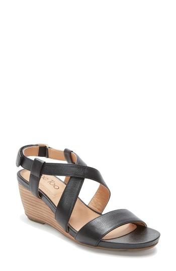 Women's Me Too Payton Strappy Wedge .5 M - Black