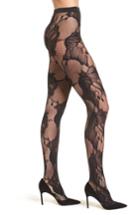 Women's Wolford Pat Floral Lace Tights - Black