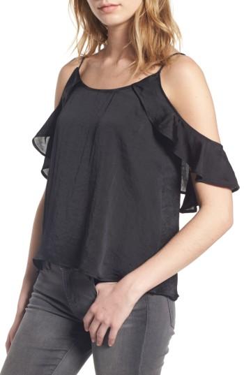 Women's Bp. Drape Ruffle Camisole, Size - Black
