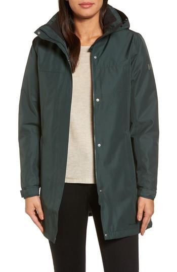 Women's Helly Hansen Aden Hooded Insulated Rain Jacket - Green