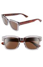 Men's Gucci Pop Web 52mm Sunglasses - Grey W/ Brown Lens