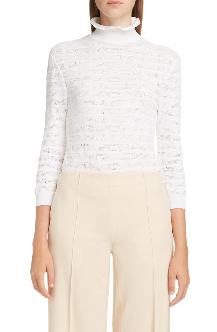 Women's Chloe Pointelle Turtleneck Sweater