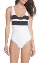 Women's Hurley Quick Dry Block Party One-piece Swimsuit - White
