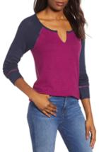 Women's Caslon Cozy Split Neck Top - Purple