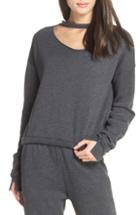 Women's Groceries Apparel Cutout Fleece Sweatshirt - Black