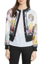 Women's Ted Baker London Olyviaa Tranquility Woven Jacket - White