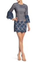 Women's Dress The Population Paige Crochet Minidress, Size - Blue