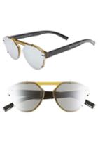 Men's Dior Homme 62mm Round Sunglasses - Khaki Crystal Black