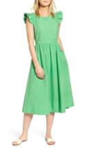 Women's 1901 Ruffle Fit & Flare Midi Dress - Green