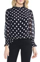 Women's Vince Camuto Spotlight Melody Smock Cuff Blouse, Size - Black