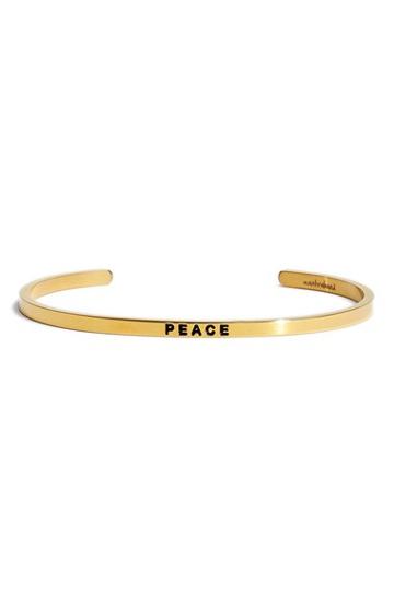 Women's Mantraband 'peace' Cuff
