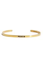 Women's Mantraband 'peace' Cuff