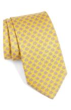 Men's Salvatore Ferragamo Bicycles Silk Tie, Size - Yellow