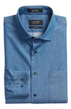 Men's Nordstrom Men's Shop Trim Fit Denim Shirt .5 - 32/33 - Blue