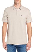 Men's Vineyard Vines Edgartown Solid Stretch Polo, Size - Beige