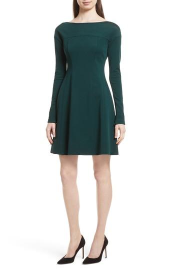 Women's Theory Valentina Scuba Knit A-line Dress - Green
