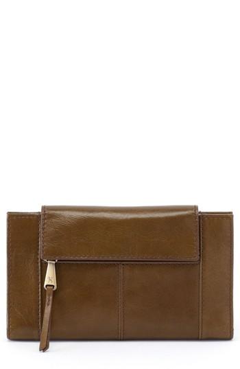 Women's Hobo Pivot Continental Leather Wallet - Green