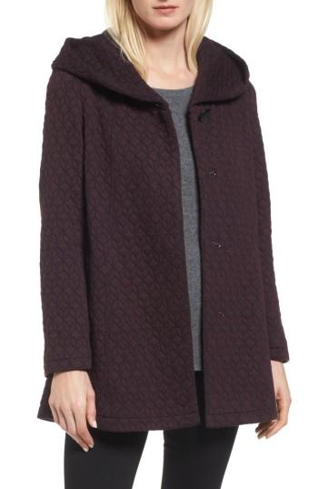 Women's Gallery Cozy Knit Coat - Burgundy
