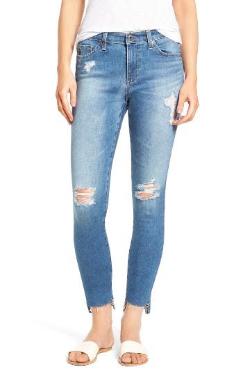 Women's Ag Middi Step Hem Ankle Skinny Jeans - Blue