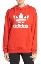 Women's Adidas Originals Trefoil Hoodie - Red