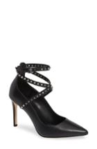 Women's Michael Michael Kors Jeannie Studded Ankle Wrap Pump .5 M - Black