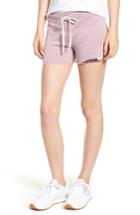 Women's Sundry Embroidered Cutoff Terry Shorts - Pink