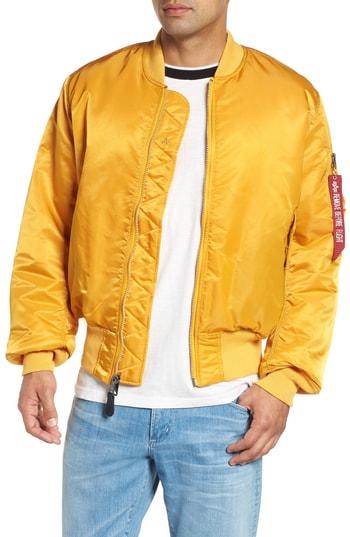 Men's Alpha Industries Reversible Flight Jacket - Yellow
