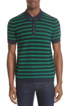 Men's Burberry Kinsley Stripe Knit Polo - Blue