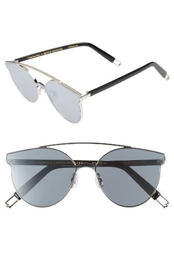 Women's Tilda Swinton X Gentle Monster Trick Of The Light 60mm Shield Sunglasses - Silver Mirror