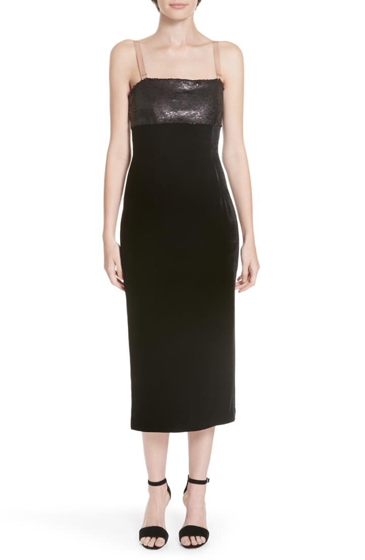 Women's Free People Louise Denim Pinafore Dress - Black