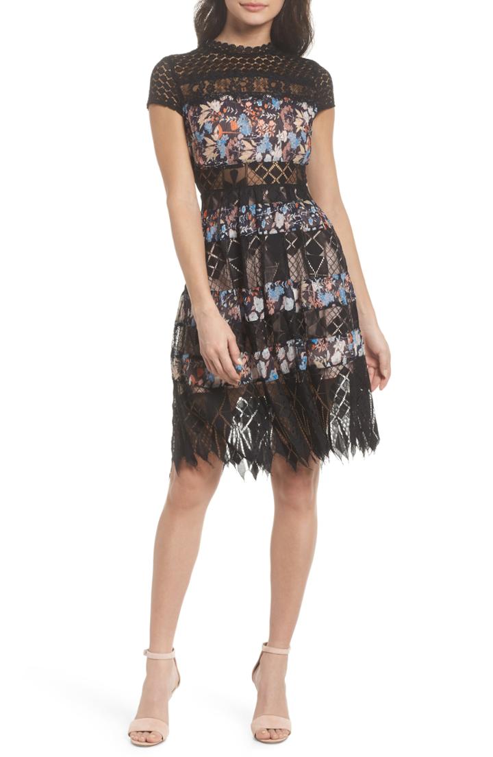 Women's Foxiedox Adriana Lace Panel Dress