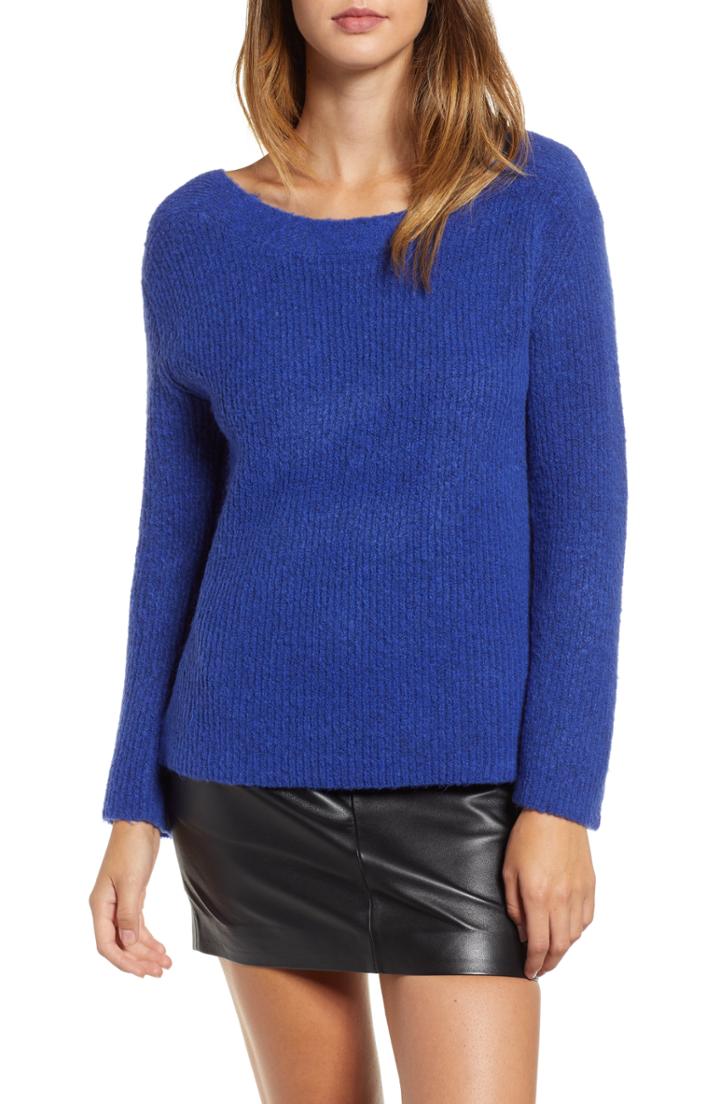 Women's Leith Cozy Femme Pullover Sweater, Size - Blue