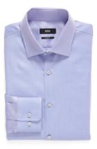 Men's Boss Sharp Fit Solid Dress Shirt .5 - L - Purple