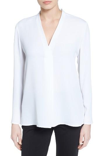 Women's Nic+zoe Majestic Matte Satin Blouse - White