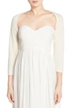 Women's Carolina Amato Mini Cashmere Knit Shrug - White