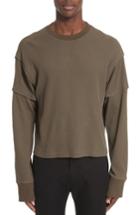 Men's Helmut Lang Waffle Knit Long Sleeve T-shirt - Green