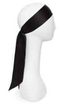 L. Erickson Silk Charmeuse Head Wrap, Size - Black