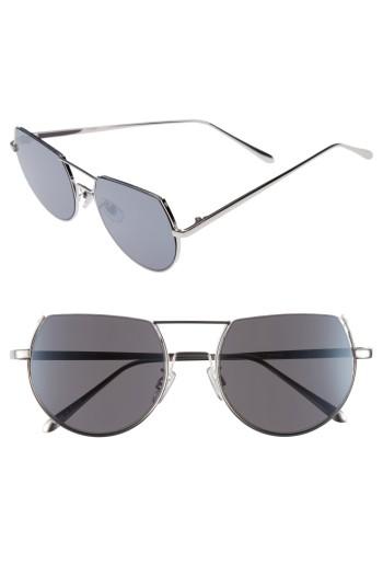 Women's Bp. 55mm Flat Top Round Sunglasses - Silver