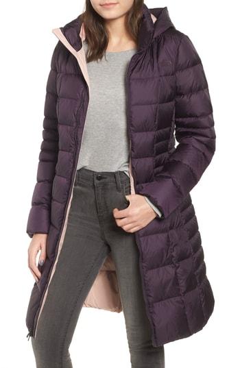 Women's The North Face 'metropolis Ii' Hooded Water Resistant Down Parka, Size - Purple