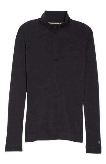 Women's Smartwool Merino 250 Base Pattern Layer Quarter Zip Top - Grey