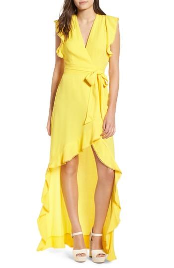 Women's Afrm Andrea Ruffle Wrap Dress