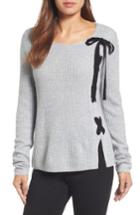 Women's Halogen Lace-up Sweater - Grey