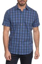 Men's Robert Graham Campfire Embroidered Check Sport Shirt - Blue
