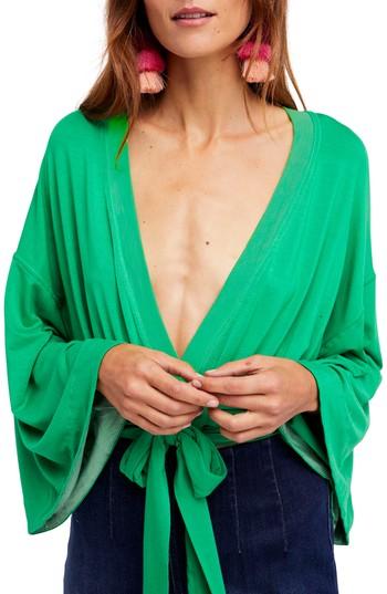 Women's Free People That's A Wrap Top - Green